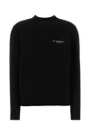 Givenchy Wool Blend Sweater With Embroidered Logo In Black