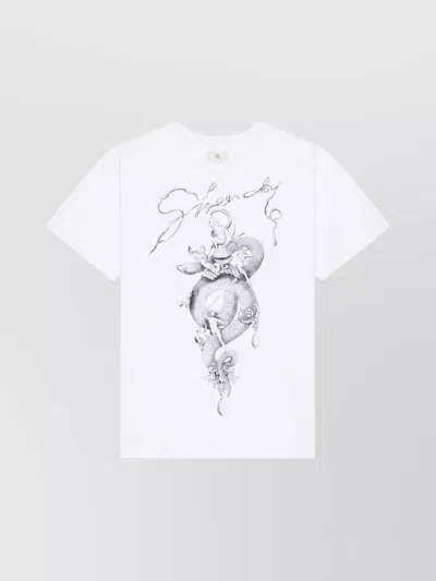 Givenchy Crewneck Graphic Print T-shirt Short Sleeves In White