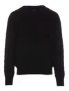 Givenchy Embroidered Logo Wool Sweater In Negro