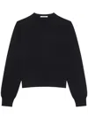 Givenchy Ribbed Crewneck Sweater Long Sleeves In Black
