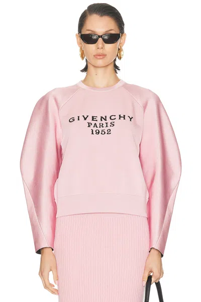 Givenchy Round Neck Long-sleeved Sweatshirt In Pink