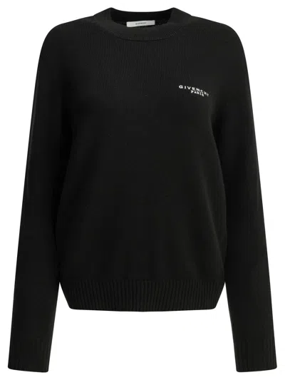 Givenchy Crew-neck Sweater With Logo In Black