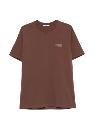 Givenchy Crewneck Sweatshirt With Grosgrain Chest Detail In Marrone