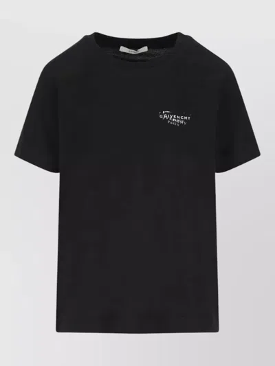 GIVENCHY COTTON LOGO PRINT SHORT SLEEVE T-SHIRT