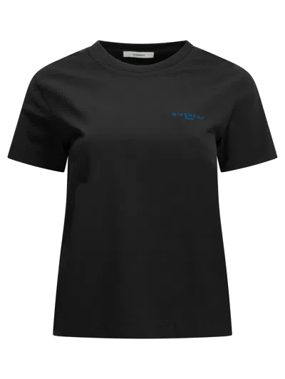 Givenchy Crewneck T Shirt With Logo In Black