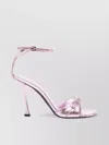 Givenchy Crinkled Metallic Leather Heel Sandals