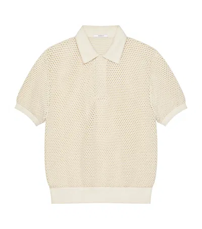 Givenchy Crochet Polo Shirt In Neutral