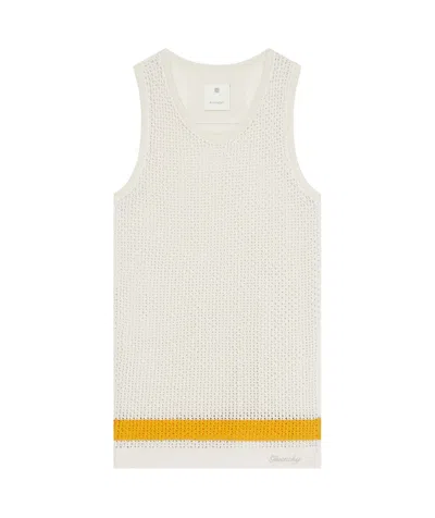 Givenchy Crocheted Round Collar Vest In Ivory