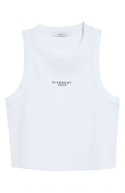 Givenchy Crop Racerback Tank In White