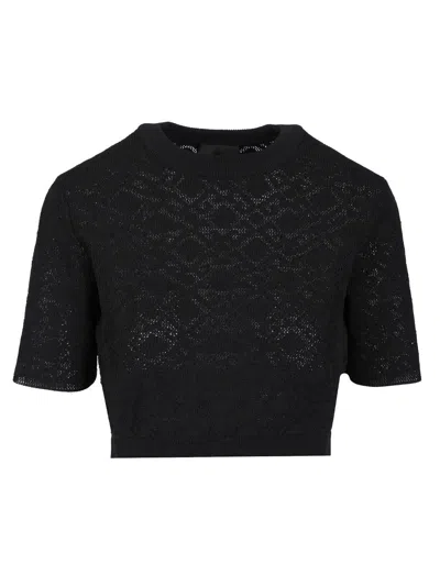 GIVENCHY CROP SWEATER KNITWEAR BLACK