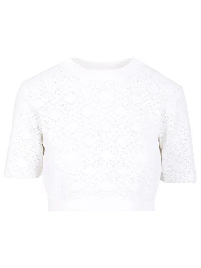 Givenchy Crop Sweater Knitwear White In Neutral
