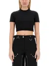 Givenchy Cropped Sweater In Monogram 72 Jacquard In Black