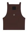 Givenchy 4g Logo Ribbed Crop Tank Top