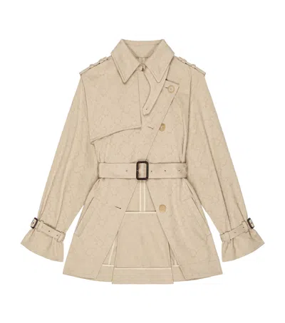 GIVENCHY CROPPED ASYMMETRIC TRENCH COAT