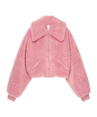 GIVENCHY CROPPED BLOUSON IN SHEARLING EFFECT