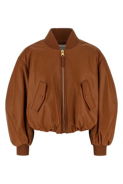 Givenchy Women Cropped Bomber Jacket In Brown