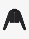 GIVENCHY CROPPED BOMBER JACKET IN 4G JACQUARD