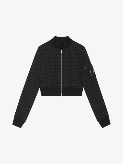 Givenchy Bomber Cropped En Jacquard 4g In Black