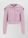 Givenchy Cropped Cardigan Featuring Large Collar In Pink