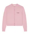 Givenchy Cropped Cardigan In Wool And Cashmere In Pink