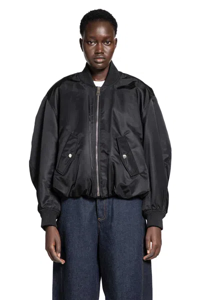 Givenchy Cropped Cocoon Bomber In Black