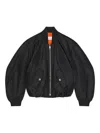 Givenchy Womens Black Cropped Shell-padded Bomber Jacket In Black