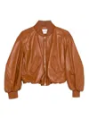 Givenchy Cropped Cocoon Bomber In Brown