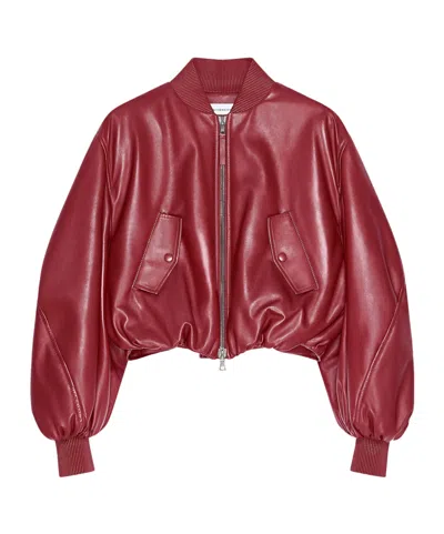 Givenchy Cropped Cocoon Bomber In Nappa Leather In Multi