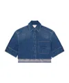 Givenchy Cropped Cocoon Shirt In Medium Denim Clothing In Blue
