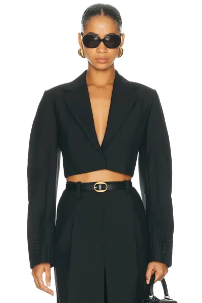 Givenchy Cropped Cocoon Sleeve Jacket In Black