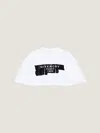 Givenchy Cropped Cocoon T-shirt In Cotton With  Tape Print In White