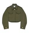 Givenchy Cropped Cocoon Utility Jacket In Green