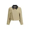 Givenchy Women Cropped Cotton And Wool Caban In Green
