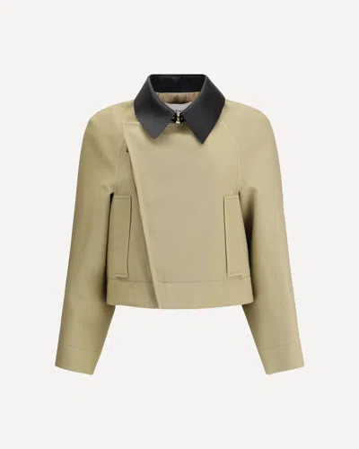 GIVENCHY CROPPED COTTON AND WOOL CABAN