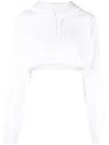 Givenchy Cropped Cotton Hoodie In White