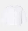 Givenchy Cropped Cotton Shirt With Button Closures In White