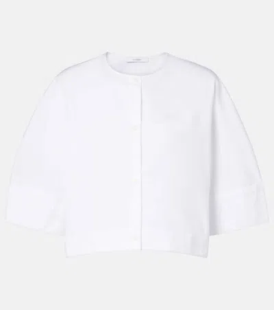 Givenchy Cropped Cotton Poplin Shirt In White
