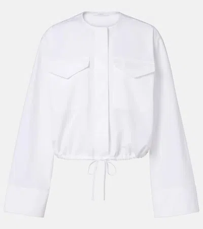 GIVENCHY LOGO CROPPED COTTON POPLIN SHIRT