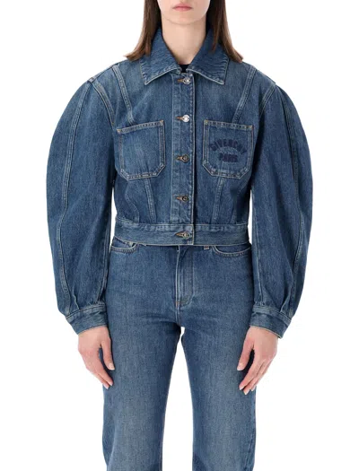 Givenchy Jean Paul Gaultier Multicolor The Yellow Butterfly Polyamide Cardigan In Blue