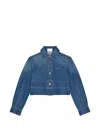Givenchy Cropped Denim Jacket In Blue