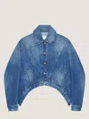 Givenchy Cropped Denim Jacket In Blue