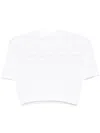 Givenchy Cropped Diamond-pattern T-shirt With Classic Crew Neck In White