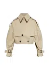 Givenchy Cropped Double-breasted Jacket In Brown