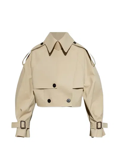 Givenchy Cropped Double-breasted Jacket In Brown
