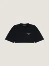 Givenchy Cropped Fit T-shirt In Cotton With  Stamp Print In Black