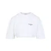 Givenchy Cropped Fit T-shirt In Cotton With  Stamp Print In White