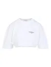 Givenchy Cropped Fit T-shirt In Cotton With Stamp Print Clothing In White