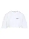 Givenchy Cropped Fit T-shirt In Cotton With Stamp Print Clothing In White