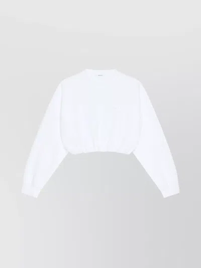 GIVENCHY CROPPED FLEECE LONG SLEEVE SWEATSHIRT