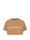 Givenchy Logo Printed Cropped T-shirt In Multi